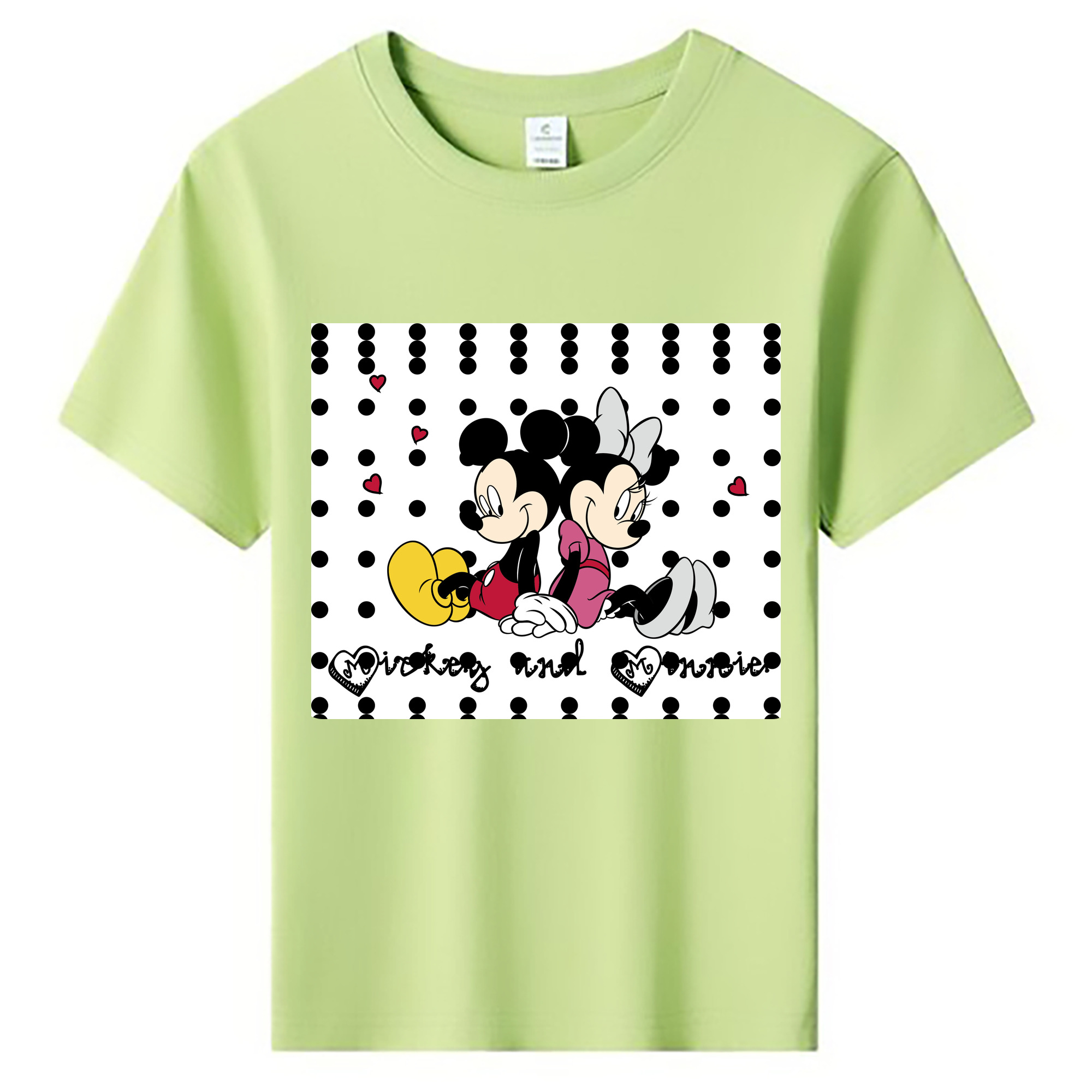 ミッキーマウス Mickey Mouse 綿100％キッズTシャツ（フロントプリント）
